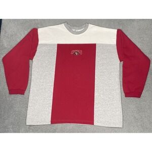 Vintage San Francisco 49ers Crewneck Mens XL True Fan Sportswear‎ Red Sweatshirt